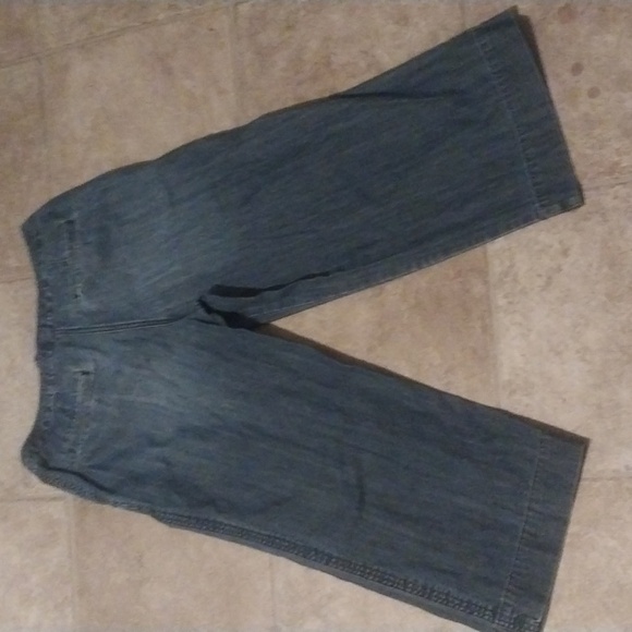 Talbots Beachy Crop Drawstring Wide Leg Jeans Size 8 - Picture 6 of 9